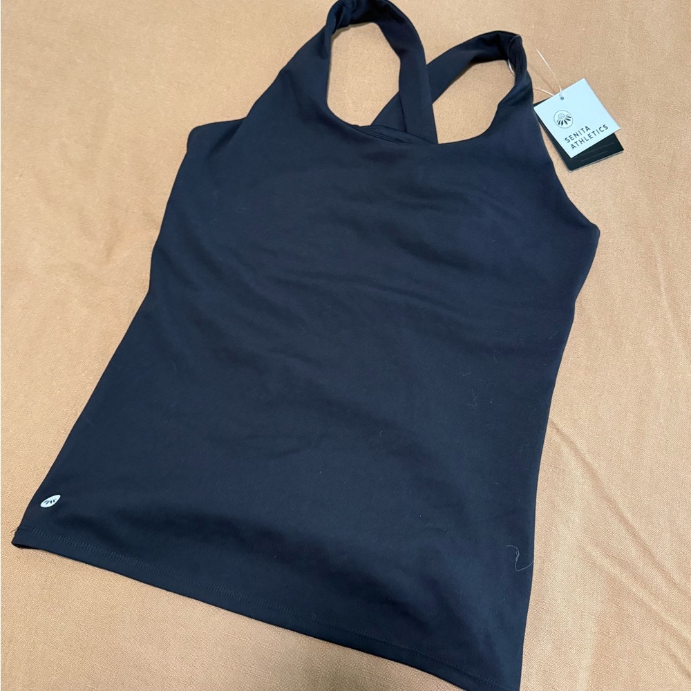 Senita Athletics Black Tank Top - NWT